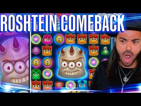 ROSHTEIN Comeback on twitch – Mega Win on Reactoonz slot