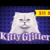 Kitty Glitter Slot – DRAMATIC & BIG WIN BONUS – $15 Max Bet!