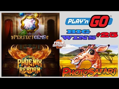 Phoenix Reborn (MEGA WIN), Perfect Gems (HUGE WIN), Photo Safari slot (BIG WIN) PLAY’N GO #25