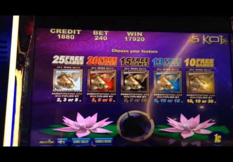 ** SUPER BIG WIN ** 5 Koi max bet bonus with Re-trigger ** SLOT LOVER **