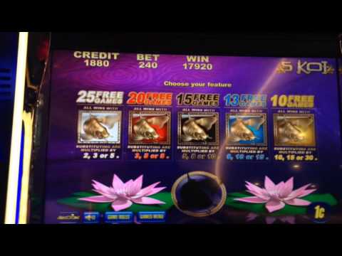 ** SUPER BIG WIN ** 5 Koi max bet bonus with Re-trigger ** SLOT LOVER **