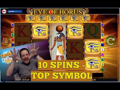 Eye Of Horus BIG WIN!! Top Symbol with 10 Free Spins! 👁