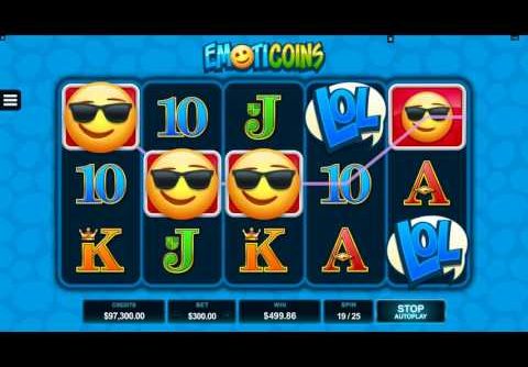 Emoticoins Slot – BIG WIN & Game Play – by Microgaming