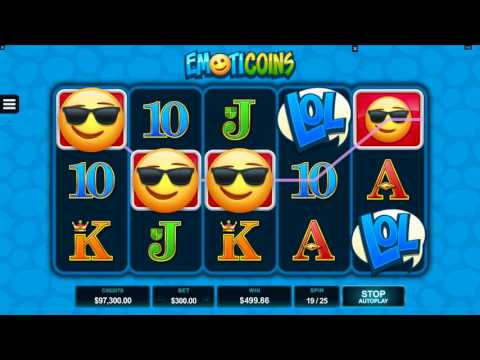 Emoticoins Slot – BIG WIN & Game Play – by Microgaming