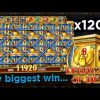 MY BIGGEST SLOT WIN.. INSANE 1200x On Legacy Of Dead! ($12000+)