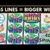 IT WORKS! BIG WIN PLAYING LESS LINES ON STINKIN’ RICH SLOT MACHINE! FULL PAY RETRIGGERS!