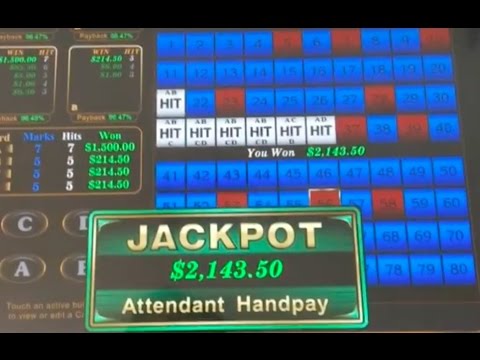 Super Big JACKPOT HANDPAY! On KENO of all things!  $10,000 of wins on Keno & slot machines in Vegas!