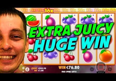 EXTRA JUICY SLOT BONUS BIG WIN WITH RETRIGGER!