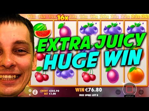 EXTRA JUICY SLOT BONUS BIG WIN WITH RETRIGGER!