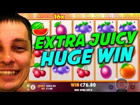 EXTRA JUICY SLOT BONUS BIG WIN WITH RETRIGGER!