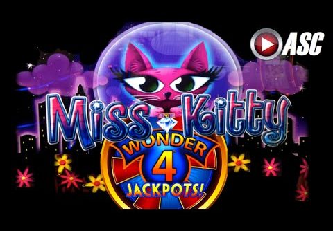 *NEW* WONDER 4 JACKPOTS™ MISS KITTY  | Aristocrat – BIG Win! Slot Machine Bonus