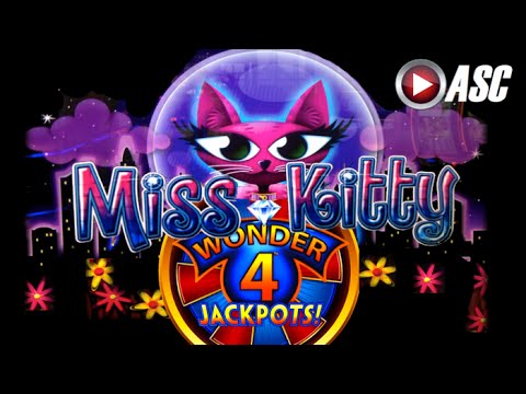 *NEW* WONDER 4 JACKPOTS™ MISS KITTY  | Aristocrat – BIG Win! Slot Machine Bonus