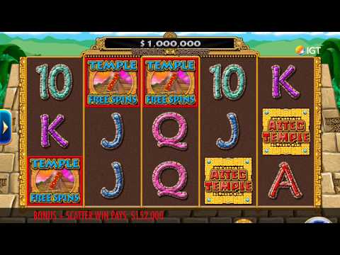AZTEC TEMPLE Video Slot Casino Game with a “BIG WIN” FREE SPIN BONUS