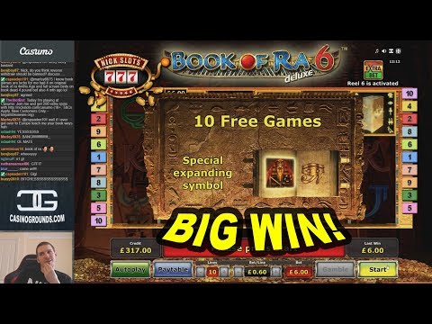 BIG WIN on Book of Ra 6 Slot – £6 Bet!