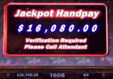 $16,080 HUGE WIN! Slot Machine Bonus – Black Widow – Bellagio