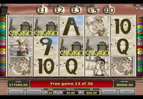 Chicago Slot Machine – Mega Win On Free Spin Bonus