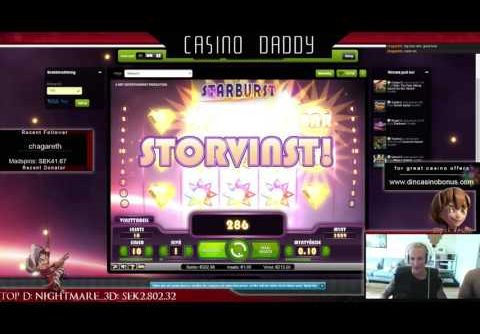 Starburst – super mega big win – 3 stars – Casino Streamer