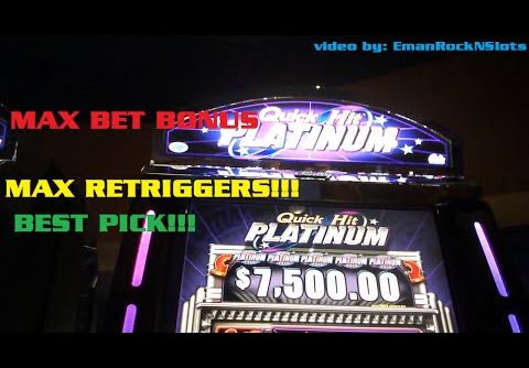 Quick Hits Platinum (Wild Blazing 7s) Bonus – BIG Win