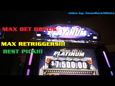 Quick Hits Platinum (Wild Blazing 7s) Bonus – BIG Win