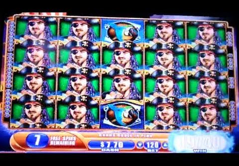 Pirate Ship Super Big Win Bonus Hit WMS Slot Machine