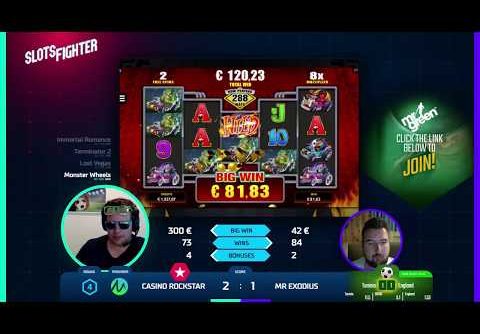 Huge Win on Monster Wheels Online Slot (SlotsFighter)