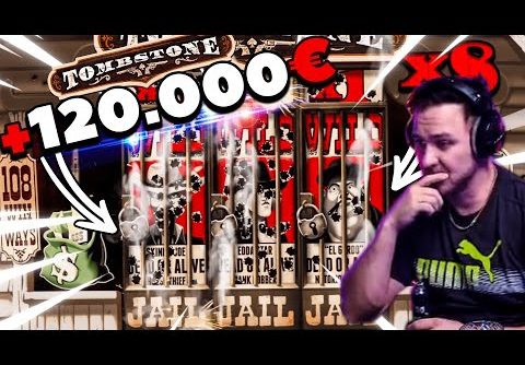 Record win 120.000 €  in TOMBSTONE Slot   – Top 5 Big wins in casino slot