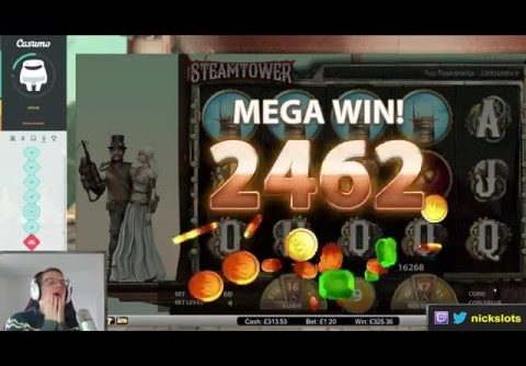 SUPER MEGA WIN On Steamtower Slot – £1.20 Bet