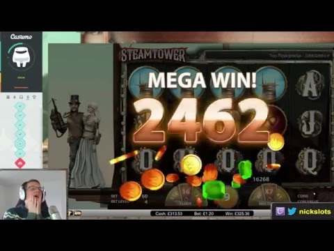 SUPER MEGA WIN On Steamtower Slot – £1.20 Bet