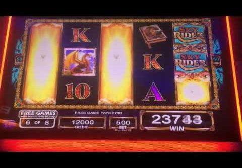 Skyrider Slot Machine Bonus Big  Huge Win!! $5 Max Bet