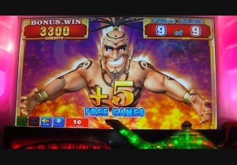 Aladdin and the Lamp MAX BET BIG WIN Slot Machine Bonus Round Free Games