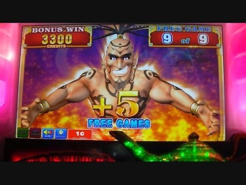 Aladdin and the Lamp MAX BET BIG WIN Slot Machine Bonus Round Free Games