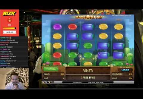 Super big win on Reel Rush from wheel of Rizk FREESPINS