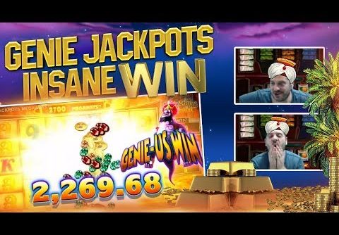 MUST SEE INSANE MEGA SLOT WIN ON GENIE JACKPOTS!!