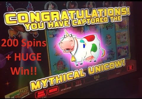 Invaders Return From Planet Moolah Unicow Bonus HUGE WIN!!!!