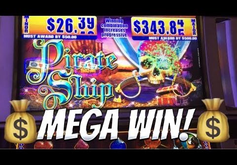 MEGA WIN BONUS!! LOTS OF GOLD! PIRATE SHIP SLOT MACHINE!!!
