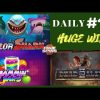 Razor Shark [Epic Win], Dead or Alive 2 (Record Win),Jammin Jars (Big Win). Daily Huge Wins #15