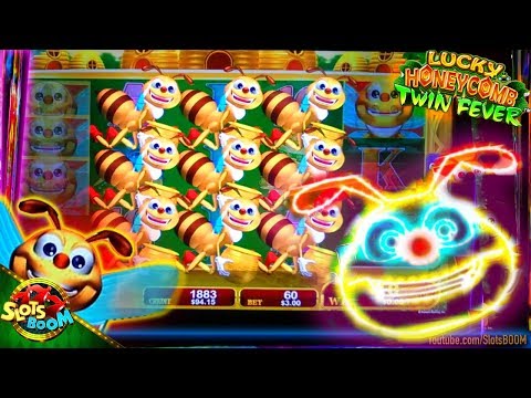 Lucky Honeycomb Twin Fever LIVE  BONUSES BIG WIN 5c Konami Video Slot