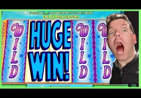 BRENT & DAD!!  A HUGE WIN ON “WIZARD OF OZ”!! MAX BET!! SLOT MACHINE POKIES