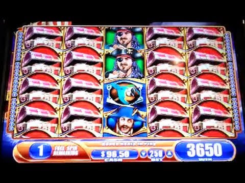 Pirate Ship Max Bet Bonus Huge Super Big Win WMS Slot Machine