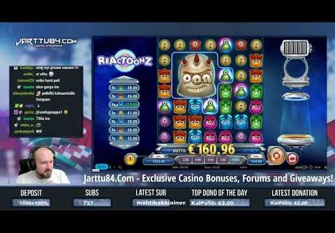 Big Win From Reactoonz slot!!