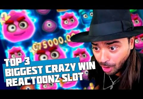 BIG WIN! TOP 3 BIGGEST CRAZY WIN! ROSHTEIN WON IN A SLOT MACHINE REACTOONZ! WIN 79K EUROS!