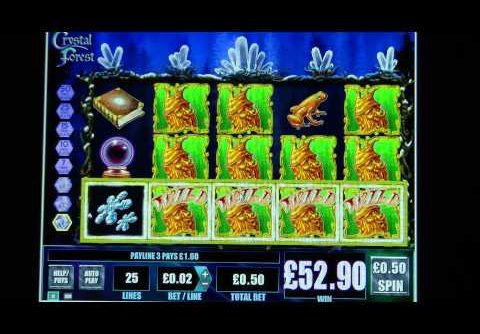 £56.30 SUPER BIG WIN (112 X Stake) on Crystal Forest™ slot game at Jackpot Party®