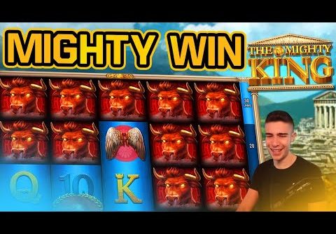 FIRST BONUS ON THE MIGHTY KING! | BIG WIN ON GAMOMAT ONLINE SLOT MACHINE