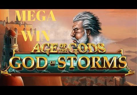 MEGA WIN on Age of the Gods: God of Storms video slot