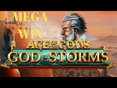 MEGA WIN on Age of the Gods: God of Storms video slot