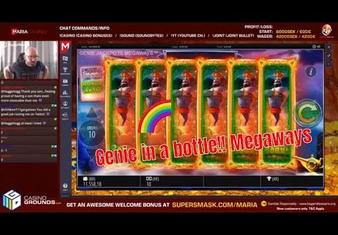 Genie Jackpot Megaways with a Mega win (bonus buy)