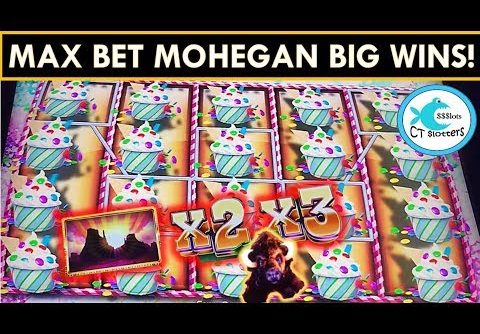 MAX BETTING @ MOHEGAN SUN CASINO! BUFFALO DIAMOND SLOT MACHINE BIG WIN! SUGAR HITS @ $6 BETS!