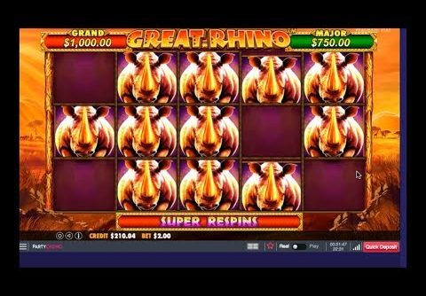 Great Rhino   Slot Big Win   Lots of Bonuses