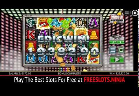 Danger High Voltage Slots HUGE WIN 555x Free Spins!