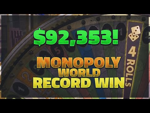 90,000$+ INSANE WIN ON MONOPOLY (World record on video)